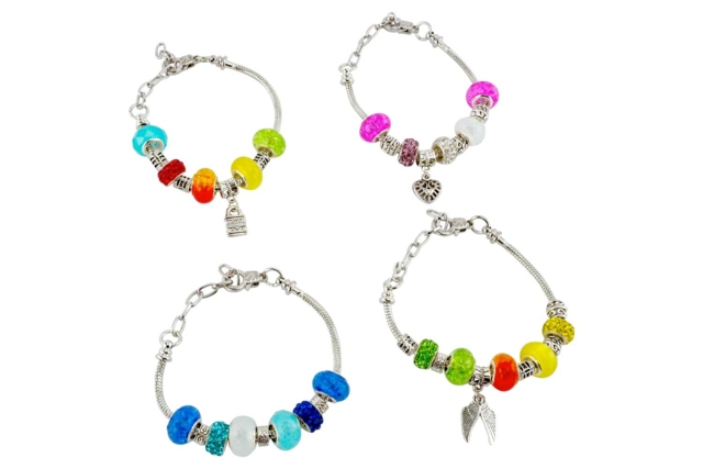 Kit 4 bracelets à charms - Perles Pandora - Tendances Bijoux - 10doigts.fr