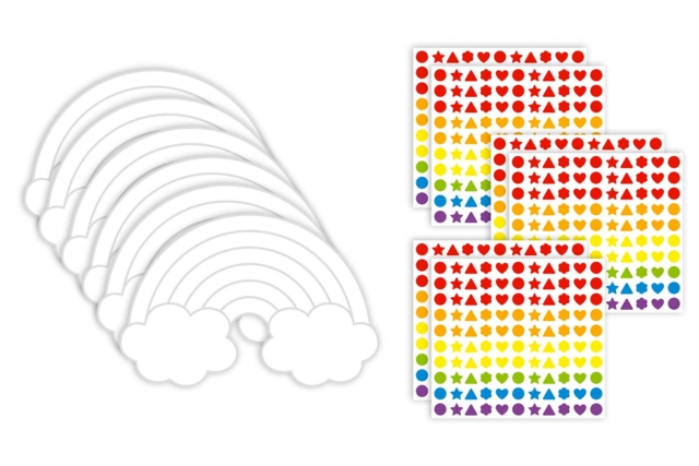 kit 6 arc-en-ciel - Kits créatifs avec gommettes : le plein d’idées pour les petits artistes - 10doigts.fr
