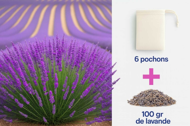 Kit 6 pochons en coton naturel + 100 gr de fleur - Coton, lin - Textiles - 10doigts.fr
