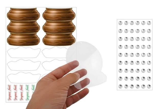 Kit 6 suspensions boule à neige - Kits créatifs de Noël pour les enfants - 10doigts.fr