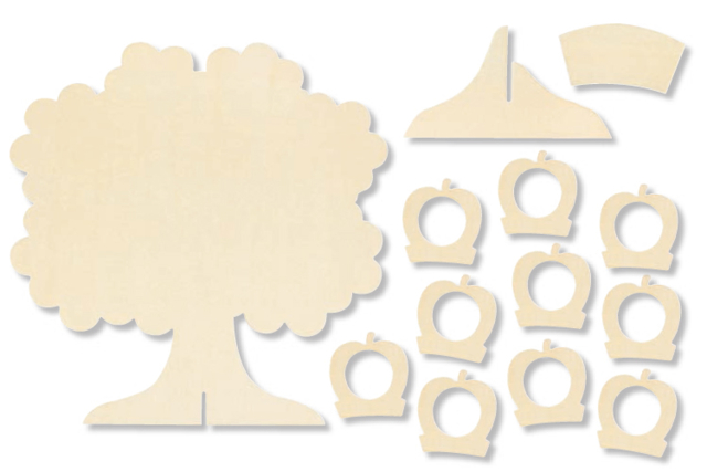 Kit arbre généalogique - Cadres photo en bois à décorer - 10doigts.fr