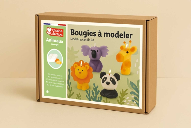 Kit bougies à modeler animaux - Cires pour bougies - 10doigts.fr