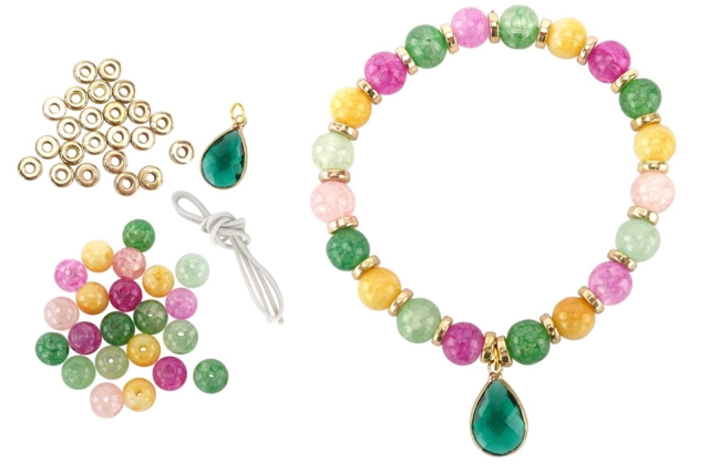 Kit bracelet perles chic - Kits créatifs Fête des Mères : des coffrets tout-en-un pour fabriquer vos cadeaux pour maman - 10doigts.fr