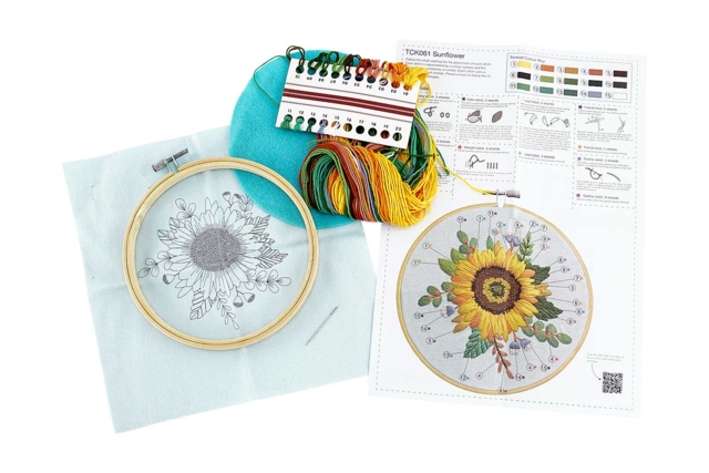 kit broderie tournesol - Kits Mercerie - 10doigts.fr