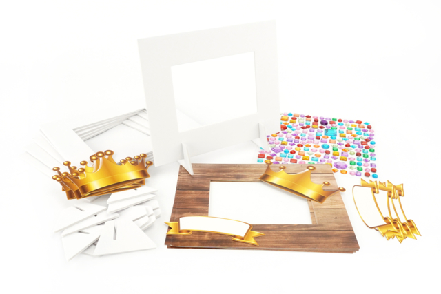Kit cadre roi/renne - Kits fête des parents - 10doigts.fr