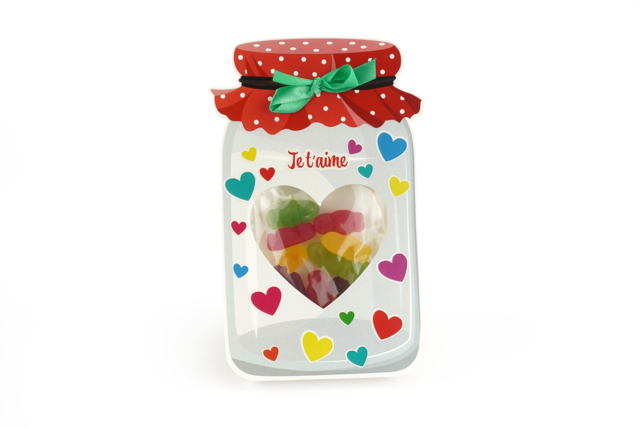 Kit cartes "Bocal à bonbons" - création - Cartes de Fête des Mères : modèles et kits créatifs à fabriquer - 10doigts.fr