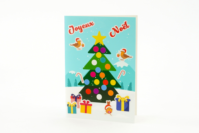Kit cartes sapin de Noël - Cartes de voeux - 10doigts.fr