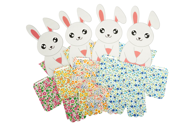 Kit corbeilles lapins - 4 corbeilles - Paniers de Pâques - 10doigts.fr