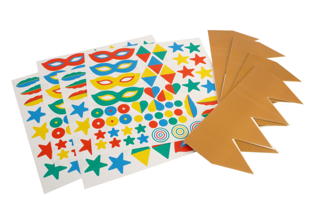 Kit couronnes de carnaval + gommettes - materiel - Kits créatifs Carnaval - Activités manuelles et de bricolage pour Carnaval - 10doigts.fr