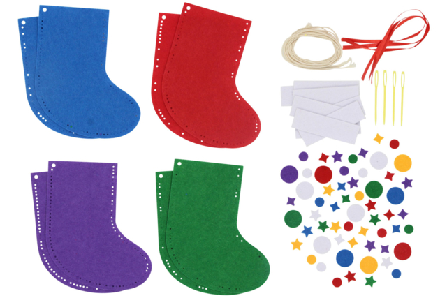 kit créatif chaussettes - Kits créatifs de Noël pour les enfants - 10doigts.fr