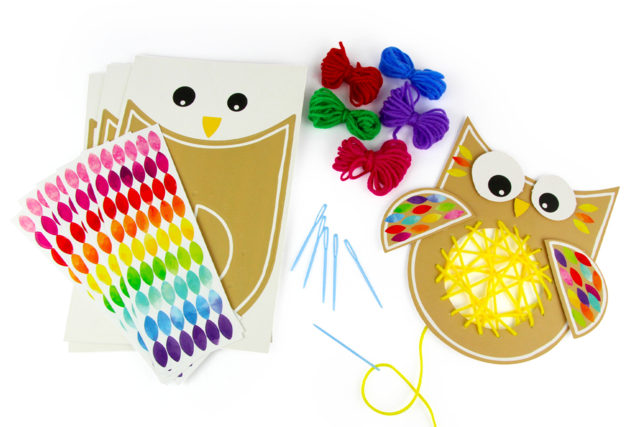 kit créatif hiboux - Kits créatifs d'automne : des activités clé en main pour les enfants - 10doigts.fr