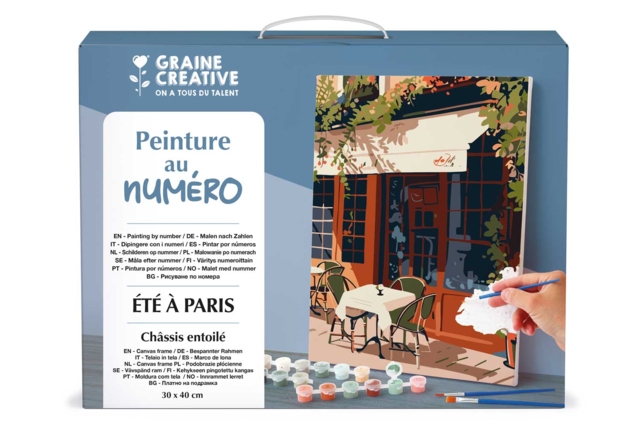 kit créatif Peinture au numero -  Eté à Paris - Peinture aux numéros : découvrez l'art du tableau numéroté pour tous - 10doigts.fr