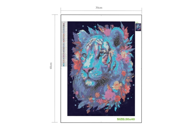Kit diamond painting, Tigre,  - Diamond Painting : Kit complet - 10doigts.fr