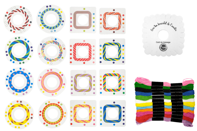 kit kumihimo - Fils pour bracelets brésiliens - 10doigts.fr