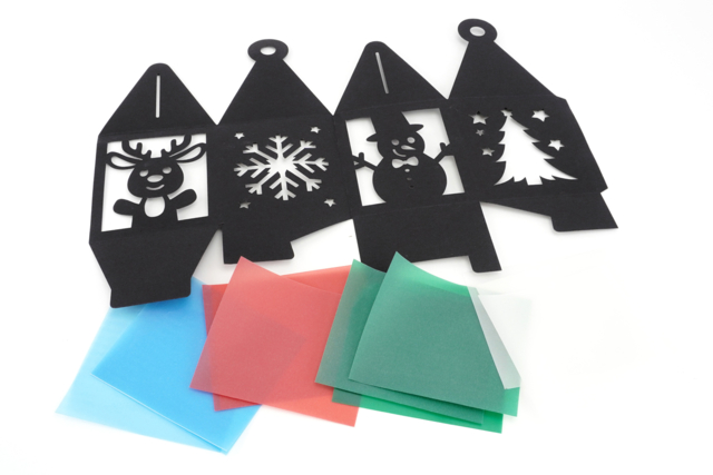 Kit lanternes de Noël à monter  - Photophores Noël - 10doigts.fr