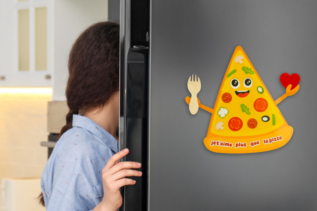kit Magnet géant Pizza à fabriquer - Magnets à décorer : des supports aimantés à personnaliser - 10doigts.fr