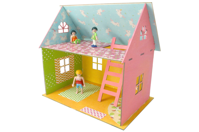Kit maison à construire - Maquettes en bois - 10doigts.fr