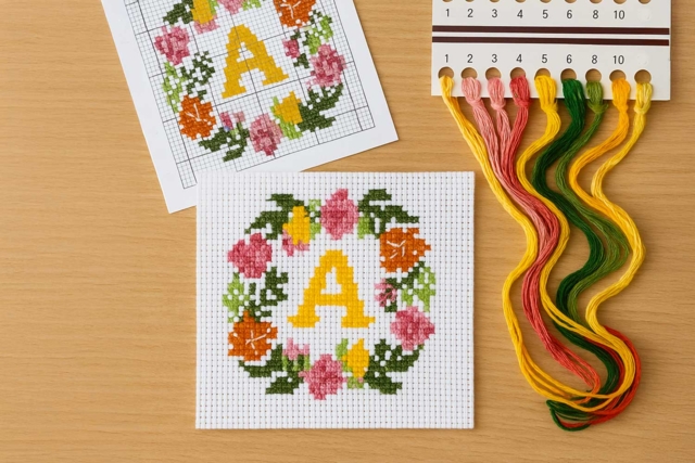 Kit Monogramme  - Kits Mercerie - 10doigts.fr