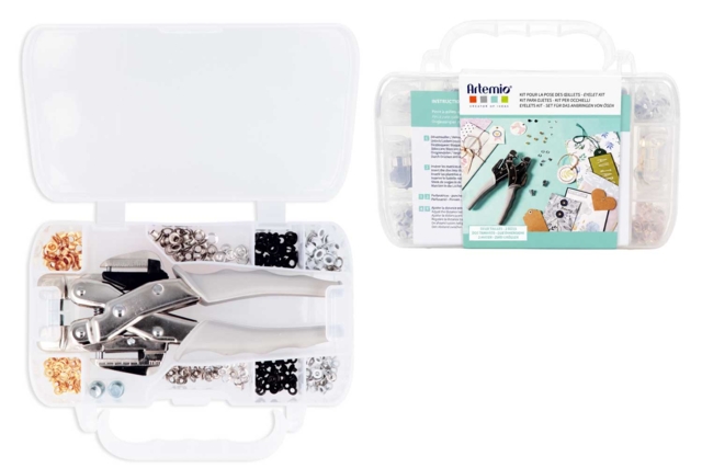 Kit perforatrice et pose-œillets - mallette complète - Pinces perforatrices - 10doigts.fr