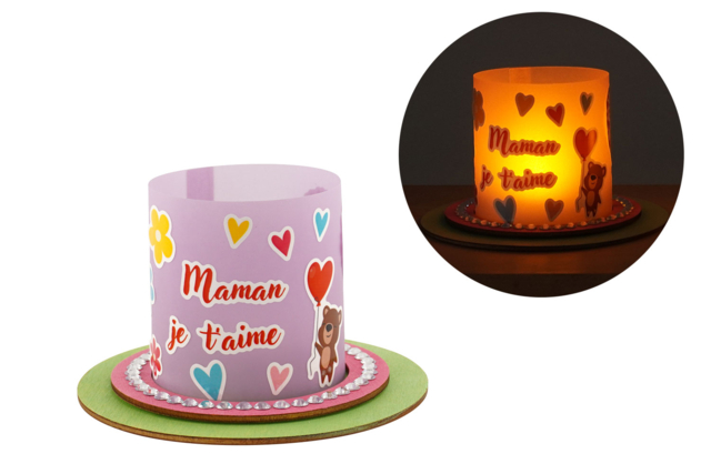 Kit photophores fête des mères - Kits fête des parents - 10doigts.fr