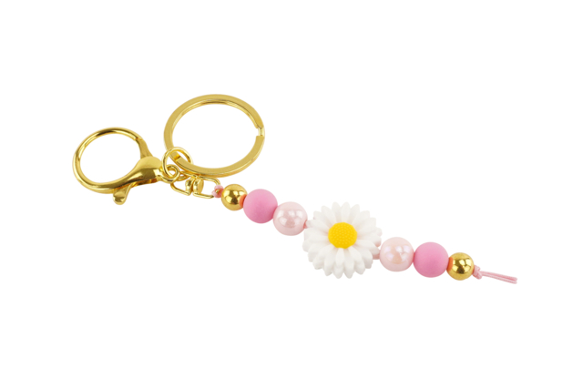Kit porte clés fleur marguerite - Kits Bijoux - 10doigts.fr