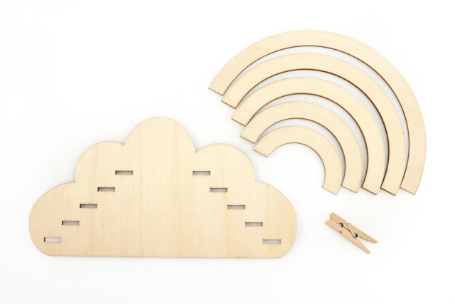 Kit Porte-photo arc-en-ciel - Cadres et clips photos : des supports uniques pour afficher vos souvenirs - 10doigts.fr