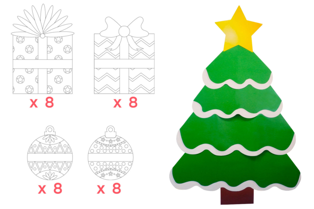 kit sapin géant à décorer - Kits créatifs de Noël pour les enfants - 10doigts.fr