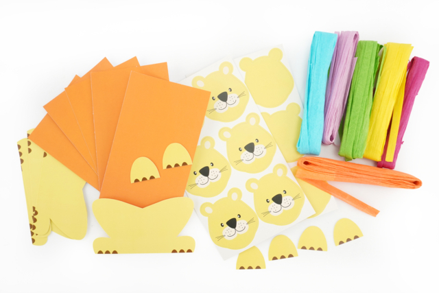 Kits lions à crinière multicolore - materiel - Kits animaux et nature : créez votre propre univers sauvage - 10doigts.fr