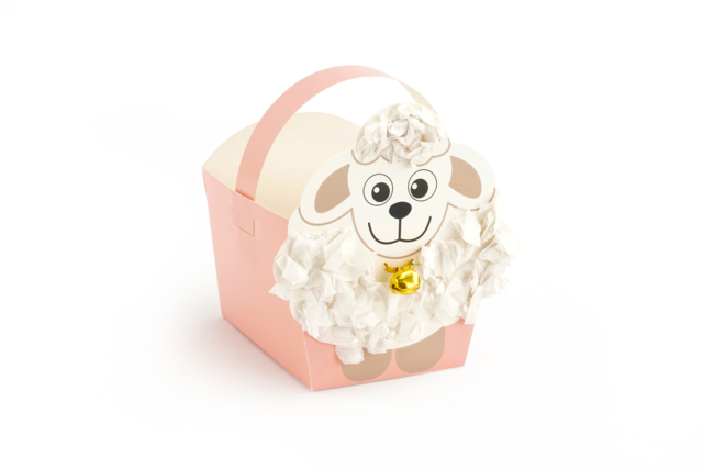 Kits paniers moutons  - Paniers de Pâques - 10doigts.fr