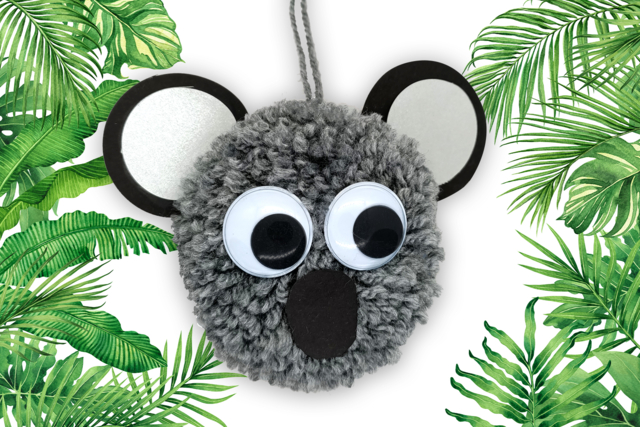 Koala en pompon - Outils à pompons et tricotins : l'art du fil à la portée de tous - 10doigts.fr