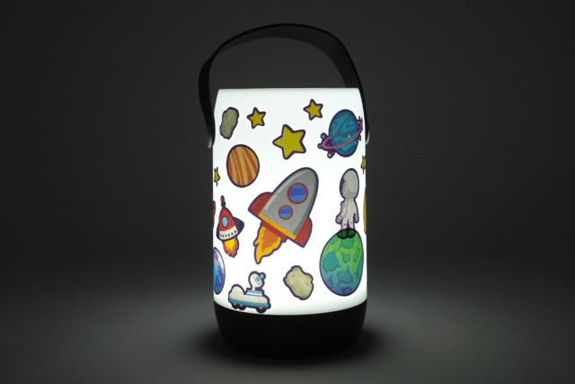 lampe veilleuse enfants espace étoiles - Articles lumineux, guirlandes et bougies LED - 10doigts.fr