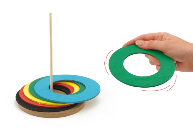 Lancer anneaux personnaliser enfant - Jeux et Jouets en bois à décorer - 10doigts.fr