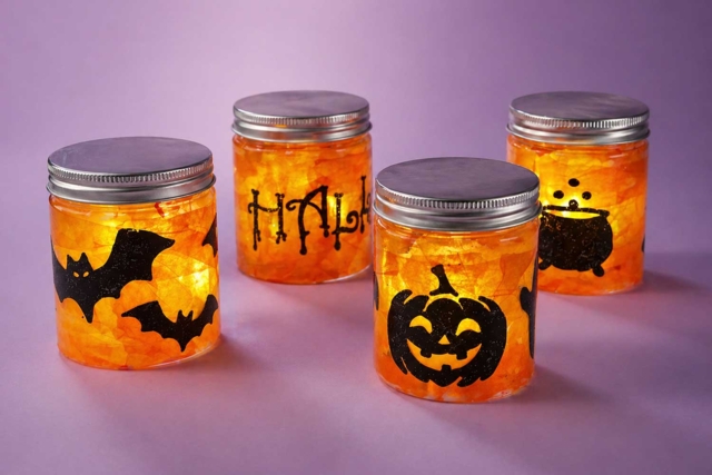Lanternes magiques d'Halloween - Vernis - 10doigts.fr
