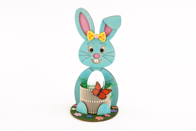 Lapin bois a customiser - Supports de Pâques à décorer - 10doigts.fr