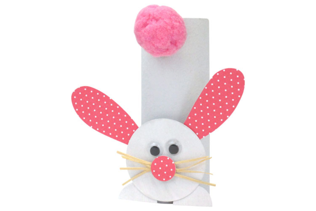 Lapin fabriqué avec un rouleau en carton - Pots en carton - 10doigts.fr