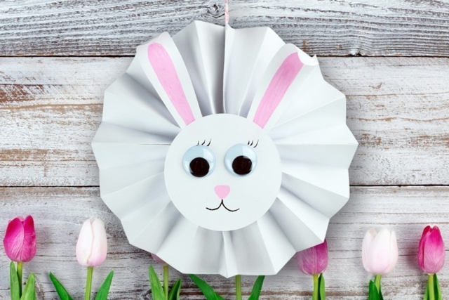 Lapin mignon en papier - Ramettes de papiers - 10doigts.fr