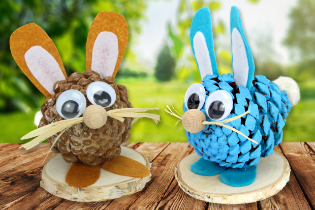 Lapin pomme de pin - Raphia et fibres naturelles pour vos créations - 10doigts.fr