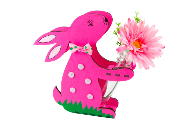 lapin rose boutons - Boutons fantaisie et décoratifs pour tous vos DIY - 10doigts.fr