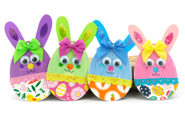 Lapins de Pâques - Nœuds et rubans pour toutes vos créations - 10doigts.fr