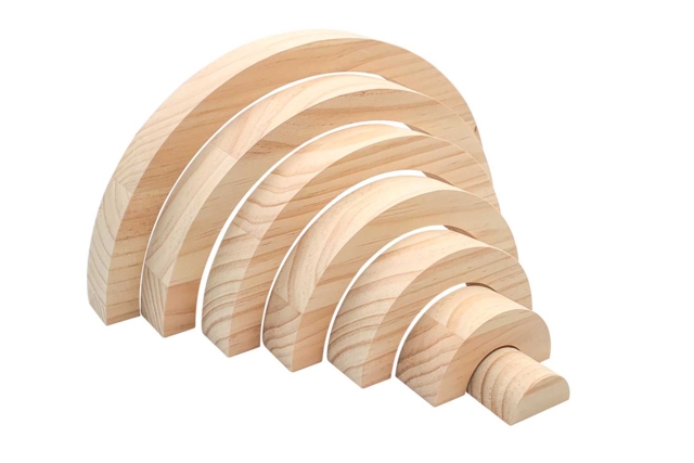 large arc en ciel en bois - Jeux et Jouets en bois à décorer - 10doigts.fr