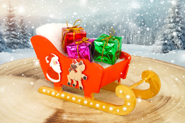 Le traineau du père Noël - Petites décorations de Noël - 10doigts.fr