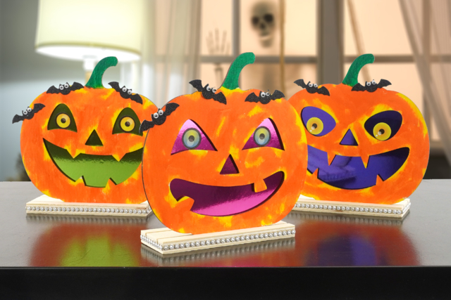 Les citrouilles maléfiques - Papier métallisé, pailleté - 10doigts.fr