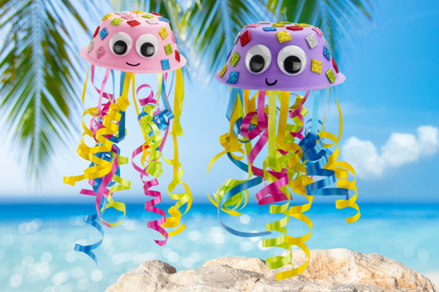 Les petites méduses multicolores - Vaisselle jetable et réutilisable - 10doigts.fr