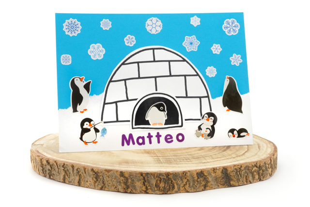 Les petits pingouins sur la banquise - Gommettes de Noël : autocollants et stickers créatifs pour enfants - 10doigts.fr