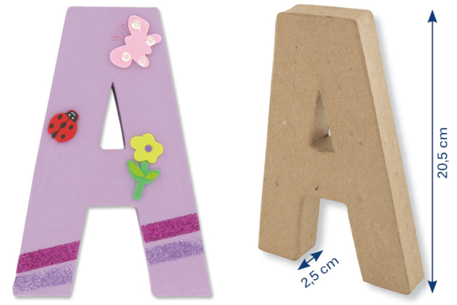 lettre carton papier mâché - Lettres en carton - 10doigts.fr