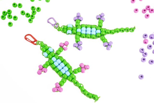 Lézard en perles pony beads - Perles Plastique - 10doigts.fr