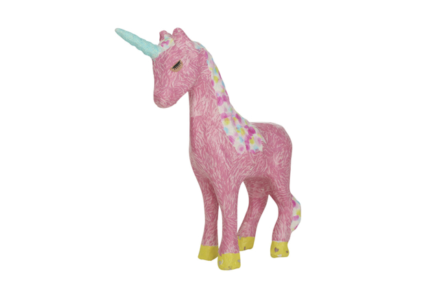 licorne rose - Animaux en carton - 10doigts.fr
