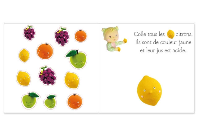 livret gommettes fruits - Gommettes pédagogiques : apprendre, grandir et s'éveiller par le jeu - 10doigts.fr
