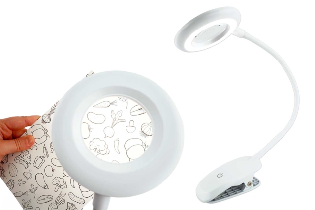 Loupe LED à pince - Articles lumineux, guirlandes et bougies LED - 10doigts.fr