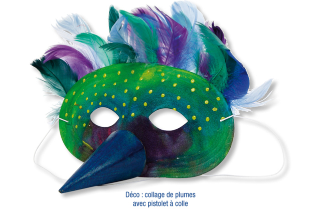 Loups blancs à décorer, qualité supérieure - Masques créatifs enfants - 10doigts.fr